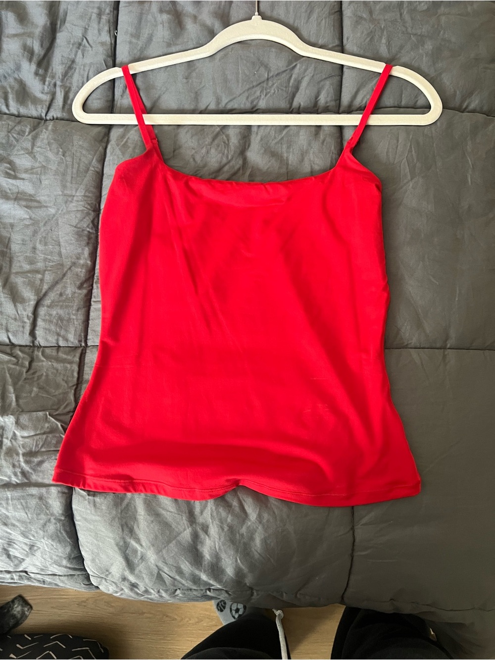 Red Satin Cami Top Amazon | PUMIEY Spaghetti Strap ❤️